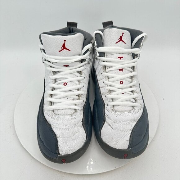 Nike Air Jordan 12 Retro Men Size 10.5 130690-160 White Dark Grey Training Shoes - Picture 3 of 11